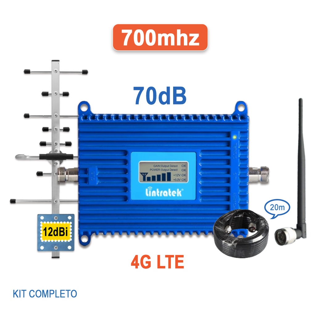 KIT Amplificador De Señal Celular TMC Signal PRO Repetidor Redes 4GLTE con  antenas FULL BAND 700 - 2600 MHz