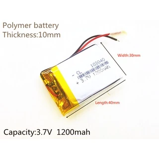 103040 Bateria 2 Fios 3.7v 1200 Mah 10mm X 30mm X 40mm '