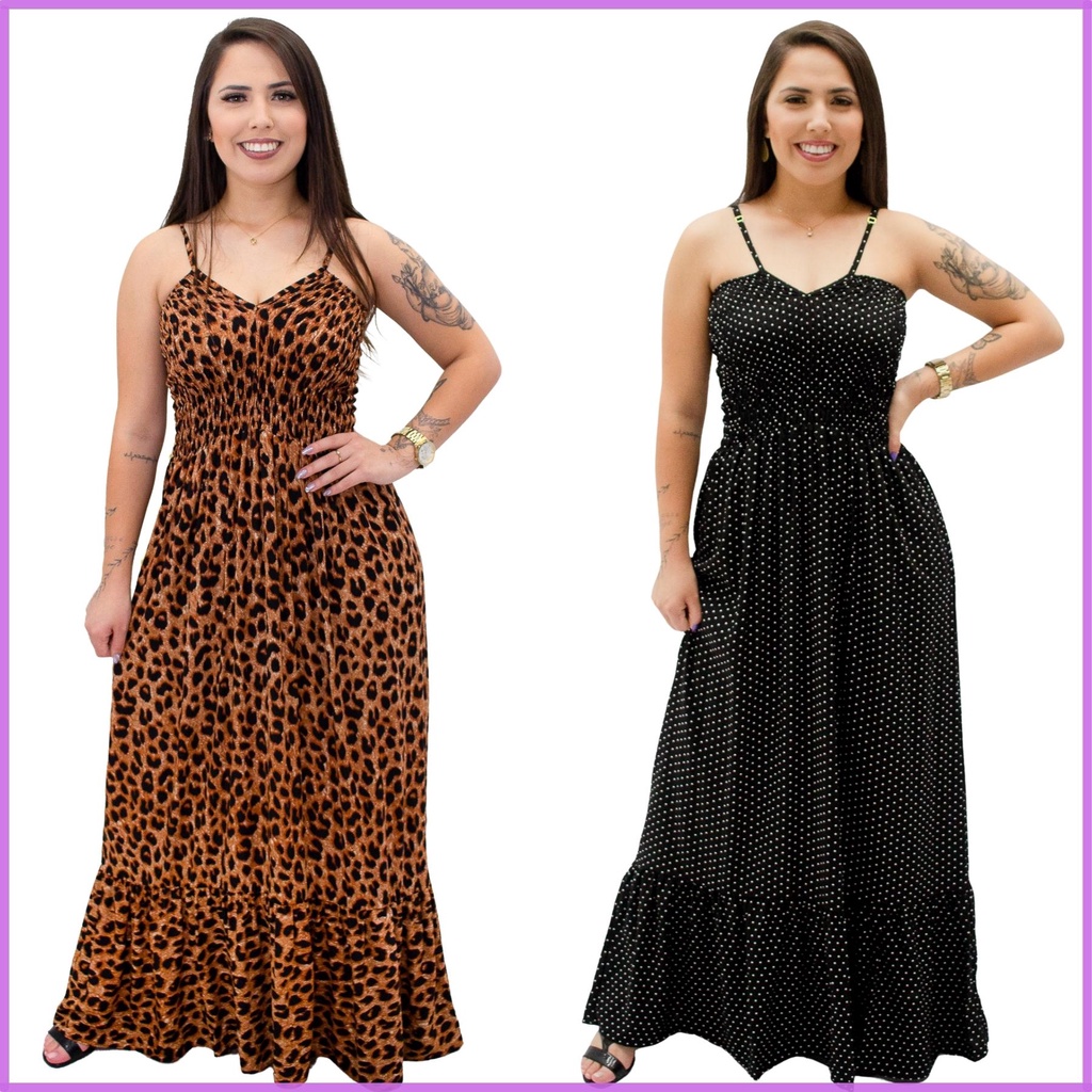 Vestido Longo Feminino Busto Drapeado Veste até 46