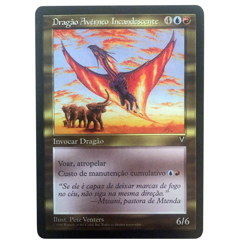 Magic The Gathering MTG Dragão Avérneo Incandescente / Firestorm ...