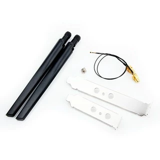 2x Antena Wifi Ngff M.2 6dbi Para Pc Desktop + Espelho Cabo