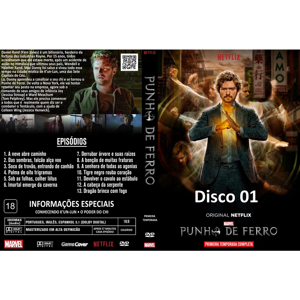 Punho de Ferro 1° e 2° Temporada Blu Ray Dublado e Legendado