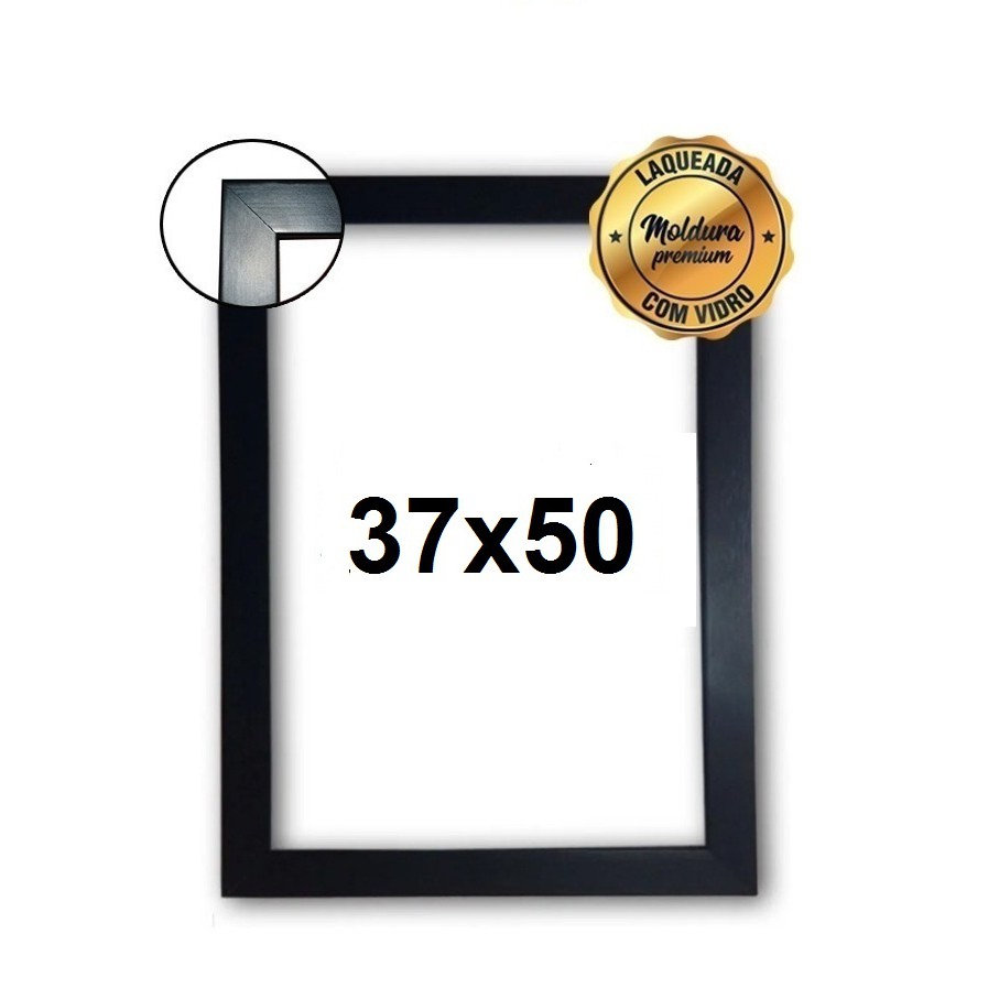 Moldura Quadro 37x50 com vidro melhor qualidade