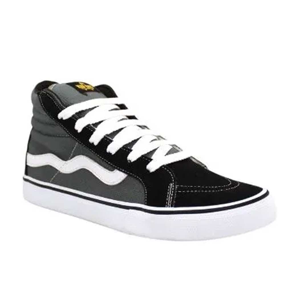 Tênis De Skate Hi Top Old School Preto Mad Rats