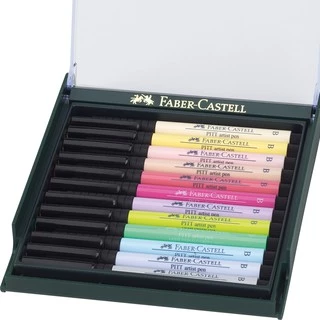 Caneta Pitt Brush Pen Faber-Castell Ponta Pincel Macio Pastéis e Tradicionais (UN)