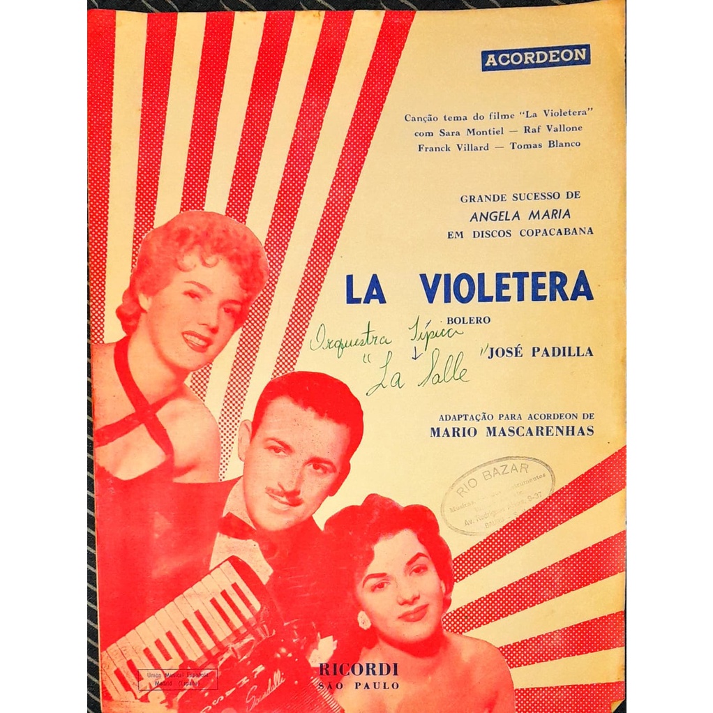 Partitura Acordeon La Violetera José Padilla Shopee Brasil