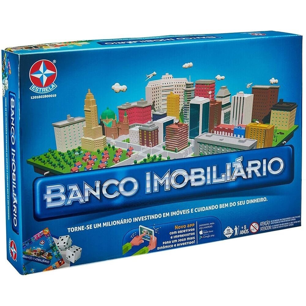 Jogo de mesa Banco imobiliário Com aplicativo Estrela - Outros