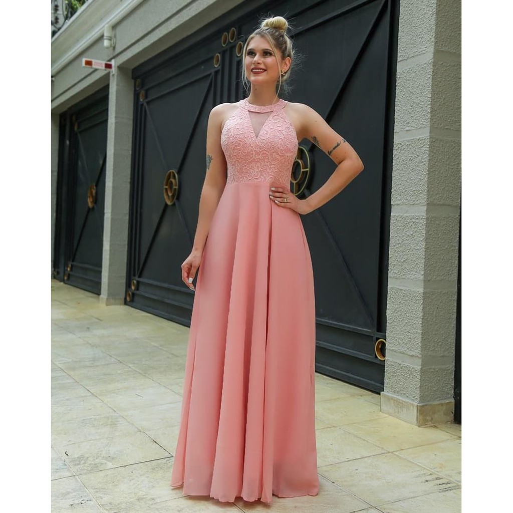 Vestido liso para store madrinha de casamento