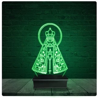 Luminária Abajur Acrílico Led - Maria Santíssima