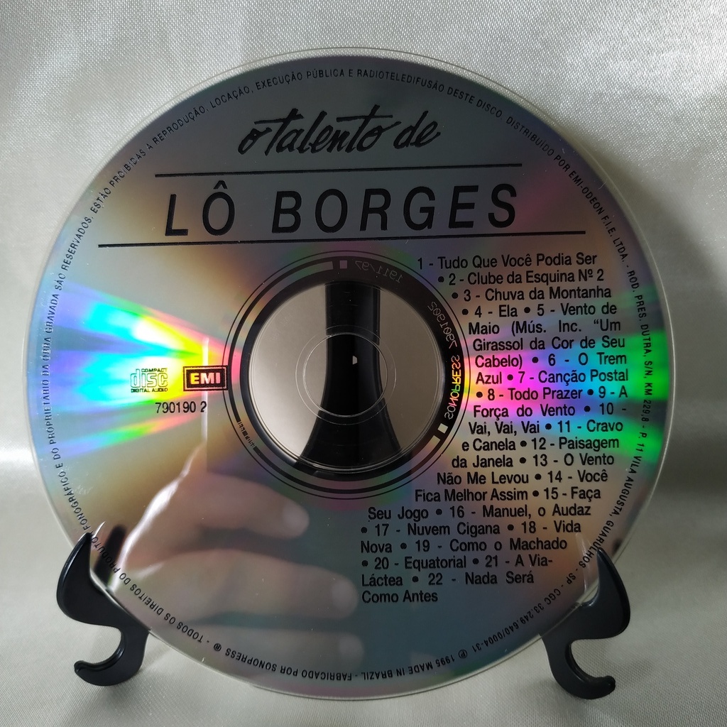 CD - LÔ BORGES - O TALENTO DE LÔ BORGES (1995) | Shopee Brasil