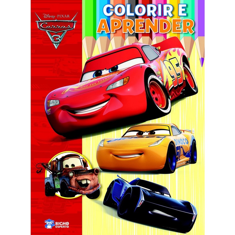 Livro Aprender Brincando C/ Quebra Cabeca Disney - Carros 3 - 1ª