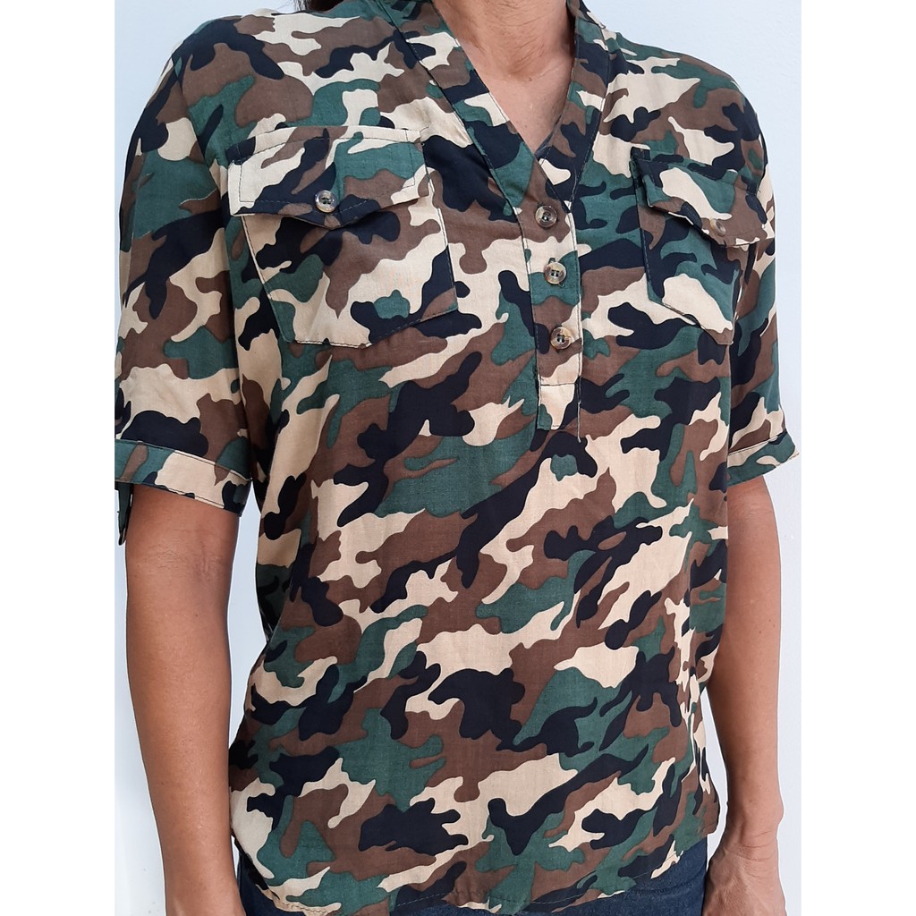 Camisa estampa exercito store feminina