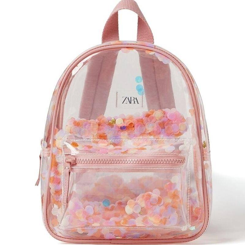 Mochila Transparente ZARA Pink Colorida Jelly School Bag Novo