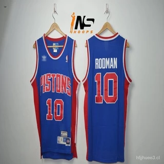 lJHP (Readystock Malásia) Camisa Nba Detroit Piston Dennis Rodman # 10 (Compre 4 Grátis 1)