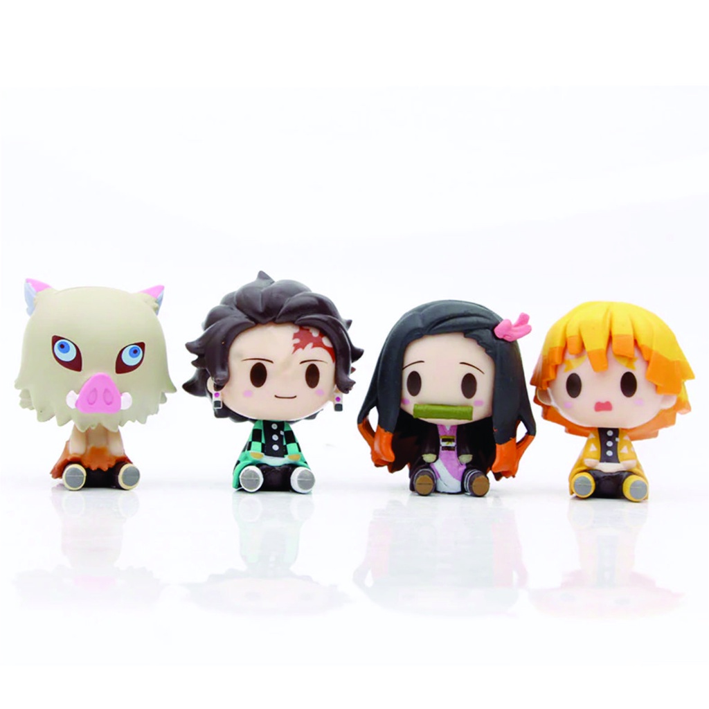 Demon Slayer Mini Bonecos Colecionáveis (kit 4 personagens) | Shopee Brasil