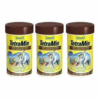 Ração TETRA MIN FLAKES 100ML 20G Kit com 3 Unidades