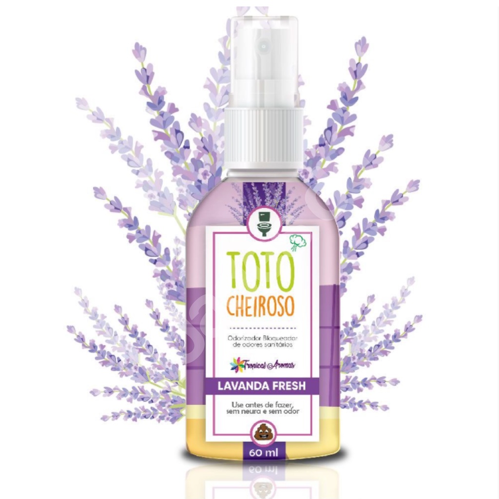 Totô Cheiroso Bloqueador de Odores Sanitarios Lavanda Fresh 60ml ...