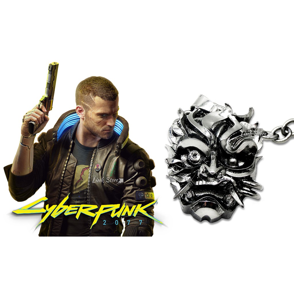 Colar Cyberpunk 2077 Samurai - Medalhão com Relevo ( Metal Cromado )
