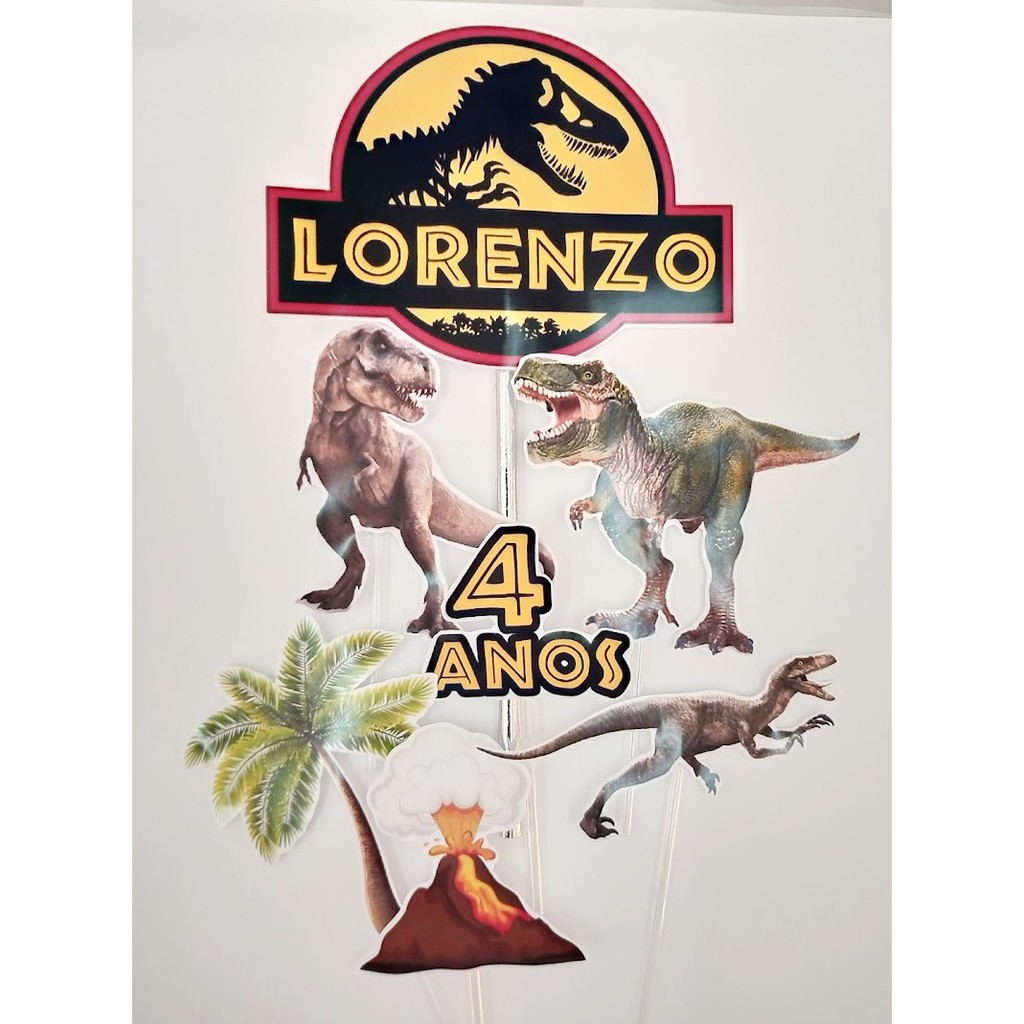 Topo de bolo dinossauro (imprimir)