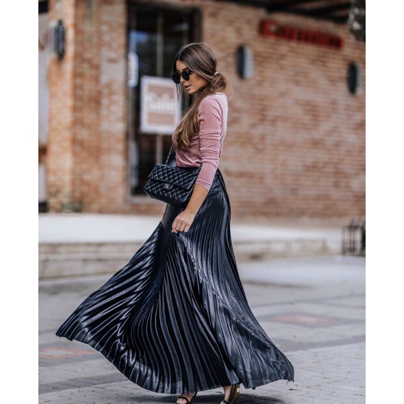 saia feminina plissada plissé evangélica gospel ótima qualidade