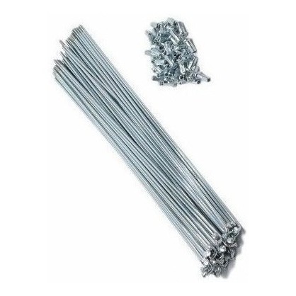 36 Raios Grosso 235 x 2.5mm Para Bike Polido Aro 24