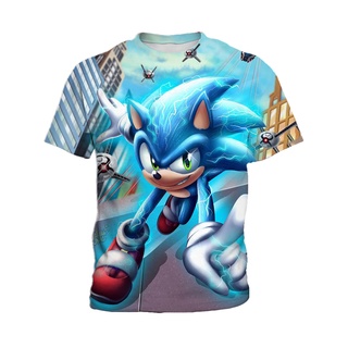 Camiseta Camisa Sonic Desenho Infantil Jogo Game Kids K02_x000D_