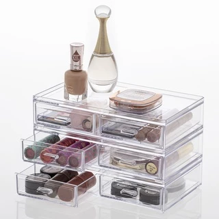 Gaveteiro Acrílico Maquiagem Cosméticos Bijuterias 6 Gavetas XX90