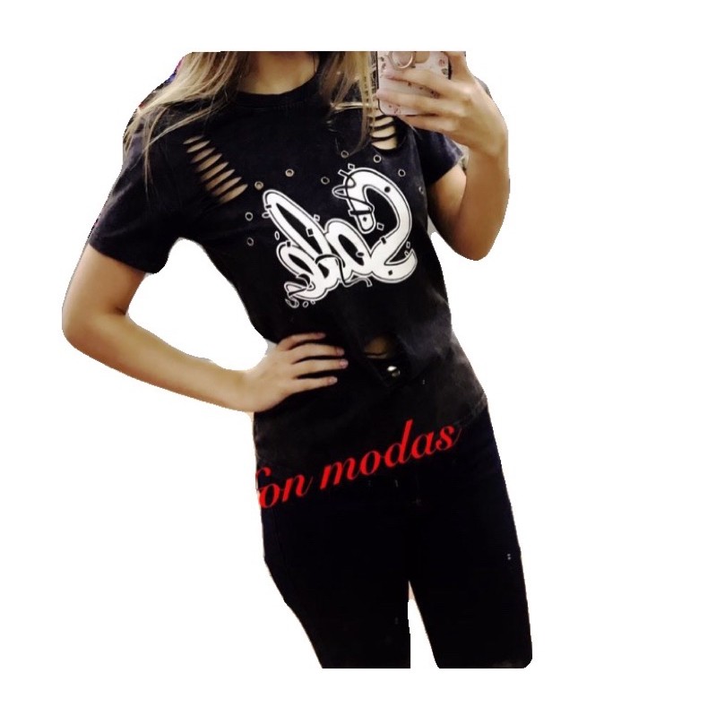 Blusas rasgadas de online moda