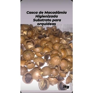 Substrato Casca de Macadâmia Higienizadas 1kg