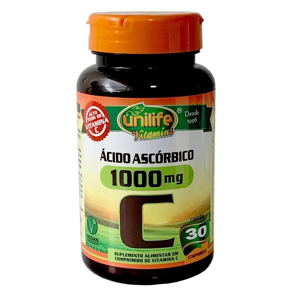 Vitamina C Ácido Ascórbico Unilife 60 cápsulas 500mg