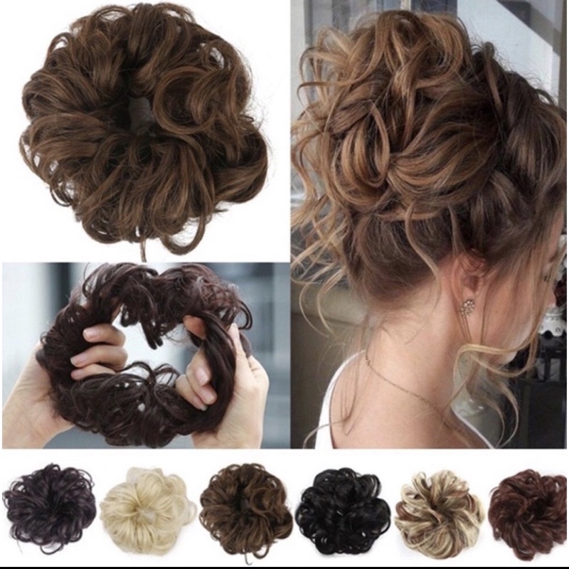 Penteado De Cabelo Cacheado Bagunçado Coque Extensão De Elásticos De  Cabelo, 1 Pçs Cacheado Ondulado Coque Sintético Pedaço De Cabelo Grampo De  Cabelo Coque Chignon Para Mulheres Meninas Puff Rabo