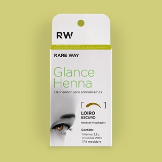 Henna Para Sobrancelhas Glance Loiro Escuro Com Fixador Rare Way
