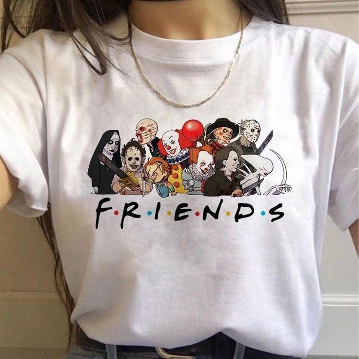 Camiseta T Shirt Friends Terror Personagens Descolados