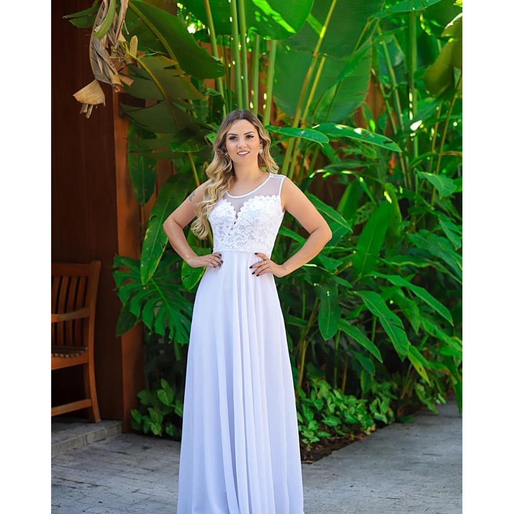 Vestido para store casamento civil barato