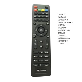 Controle Remoto Cinebox Fantasia Supremo e Optimo-7500/7550/2131