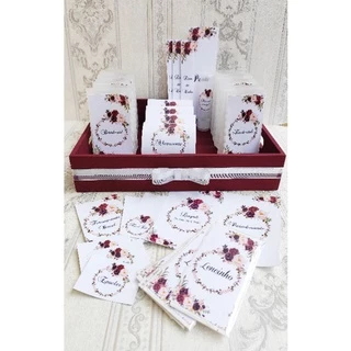 2 COMPLETOs kits Banheiro Papelaria de Casamento Personalizados