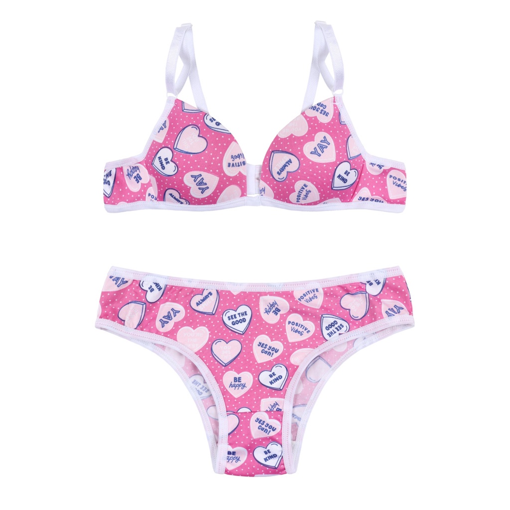 Comprar Conjunto Lingerie Infantil Juvenil sem bojo mescla liso