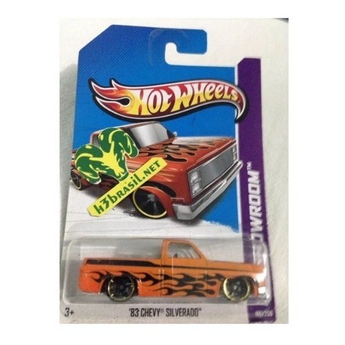 Bx152 Hot Wheels 2013 83 Chevy Silverado Laranja Pickup H3br