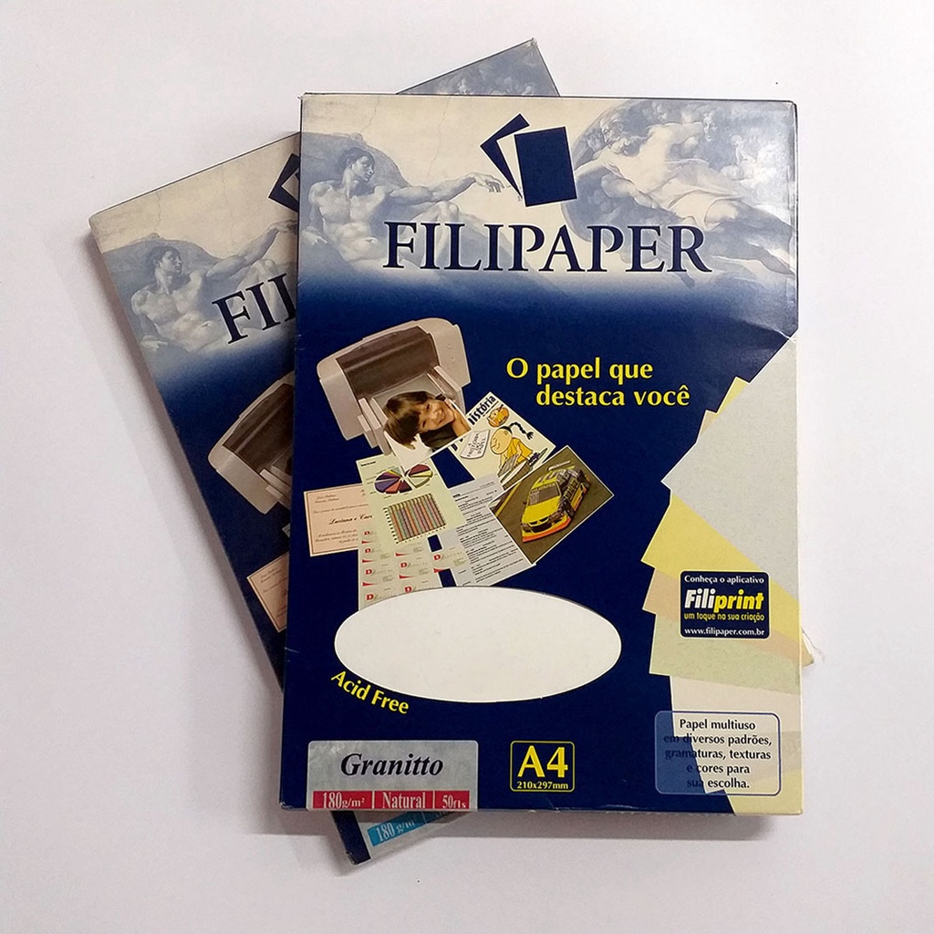 Papel Granitto - Filipaper 180g - Várias Cores e Tamanhos | Shopee Brasil
