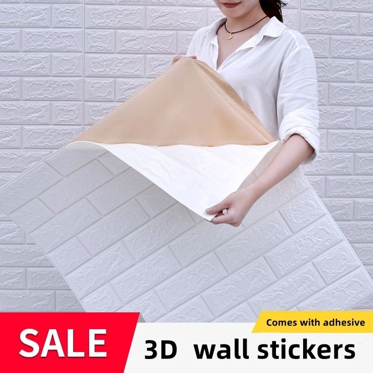 Housoutil 1 Folha De Papel De Parede Autoadesivo Xadrez 3D Papel De Parede  Decorativo Pranchas De Parede 3D Adesivos De Parede Adesivo Papel De Parede