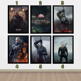 Quadro The Witcher 3 Wild Hunt Game Arte Moldura 2
