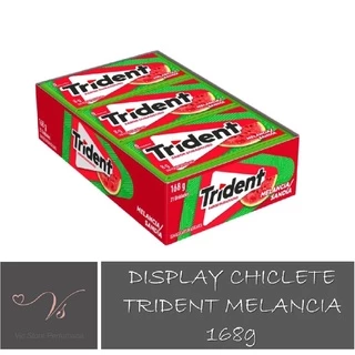 Display 168g (c/ 21un) Chiclete de Melancia Trident 5un de 8g