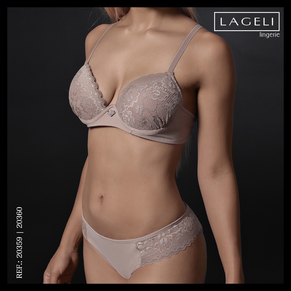 Conjunto Lingerie Lageli Bege