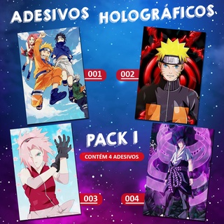 Adesivo Holográfico Naruto e Sasuke é na ALARGS