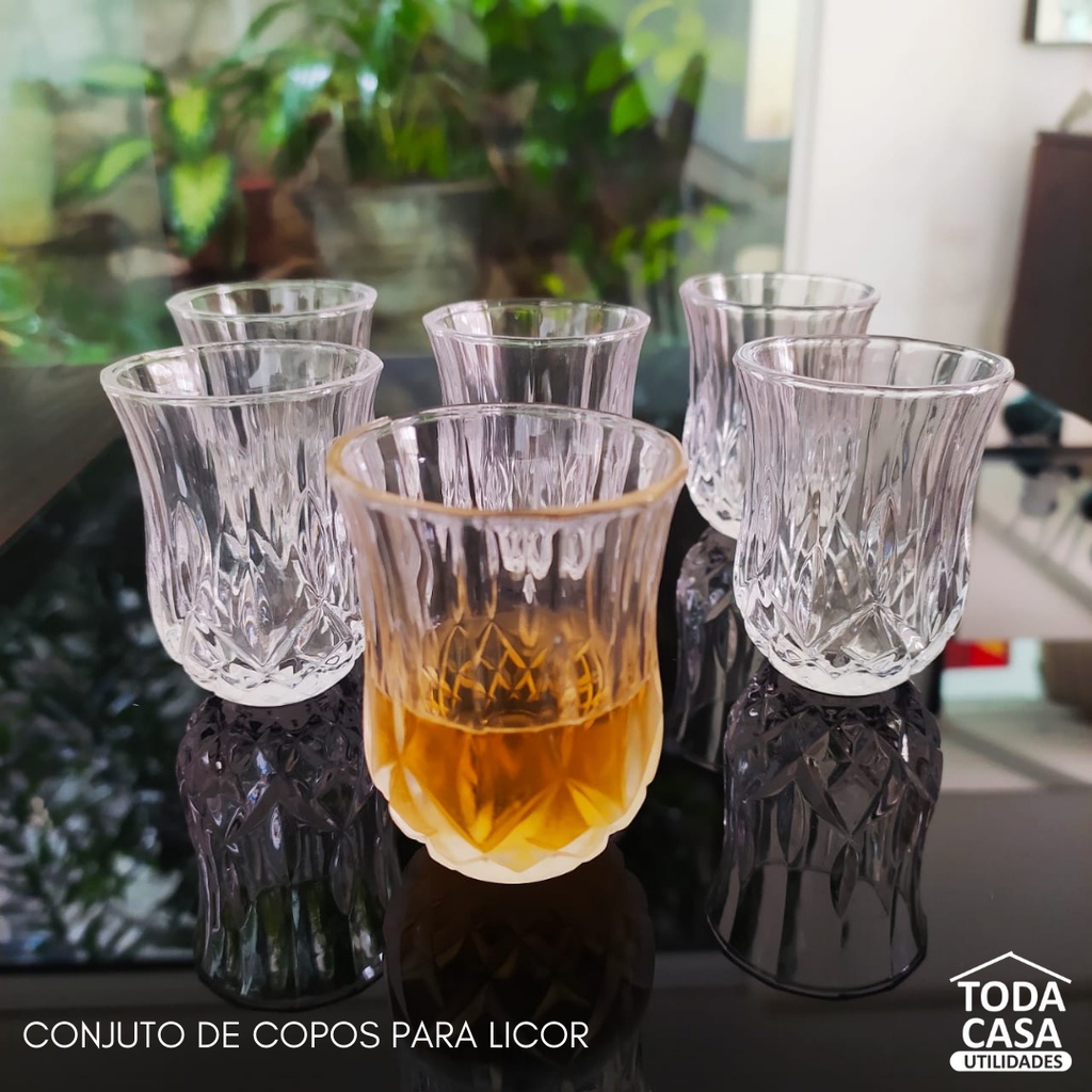 Jogo 12 Copos Chiques 360ml Topázio Drinks Vidro Agua e Suco