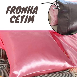 Capa De Travesseiro Cetin Brilhosa Confortavel anti friz