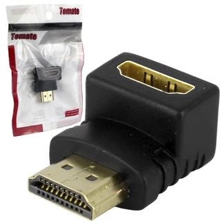 Adaptador HDMI 90 Graus Macho para Femea 90 Graus Tomate
