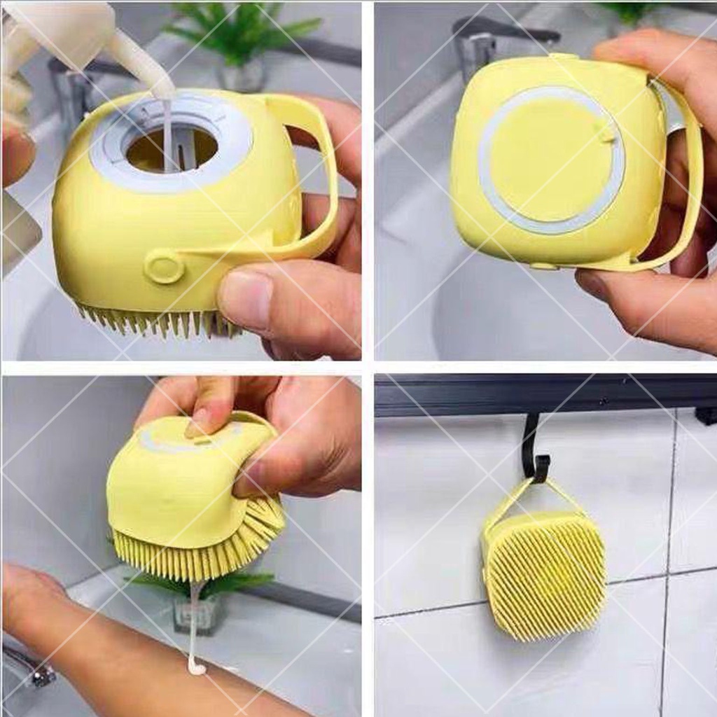 Esponja De Silicone Para Banho Com Dispenser Shopee Brasil