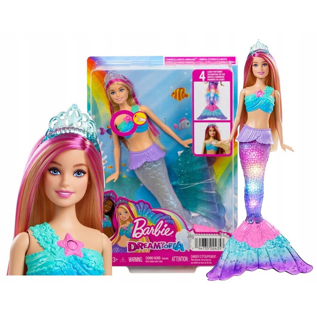 Barbie dreamtopia sereia brinquedos de festa de aniversário brinquedos para  crianças barbie dreamtopia twinkle luzes - AliExpress