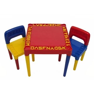 Mesinha Mesa Didática Infantil 2 Cadeiras Tritec Criança Menina Menino Colorido